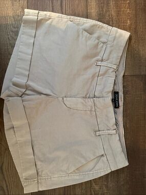 Dear John Light Beige Rolled Hem Shorts
